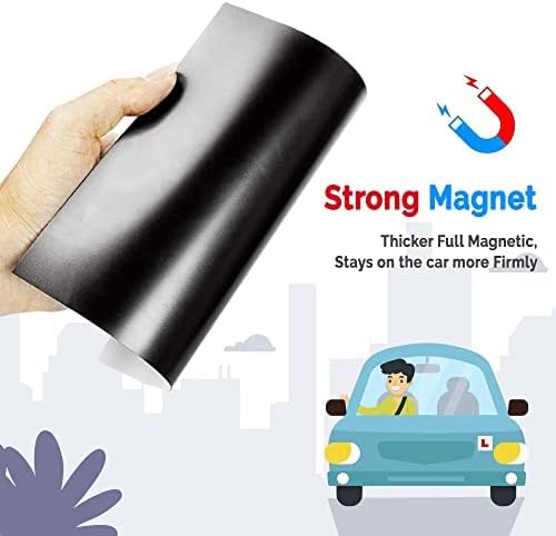 K-MART Extra Stong 2 Pack L Plates Magnetic For Car, Extra Thick Learner Plates Magnetic, No Melting No Blow Off Easy To Move Without Scratching Painting Off