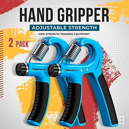 K-MART 2 Pack Hand Grip Strengthener Adjustable 5-60 kg - hand exerciser grip strengthener with Stainless Steel Spring for Muscle Building and Injury Recovery for Athletes