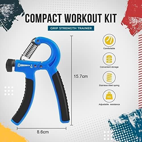 K-MART 2 Pack Hand Grip Strengthener Adjustable 5-60 kg - hand exerciser grip strengthener with Stainless Steel Spring for Muscle Building and Injury Recovery for Athletes