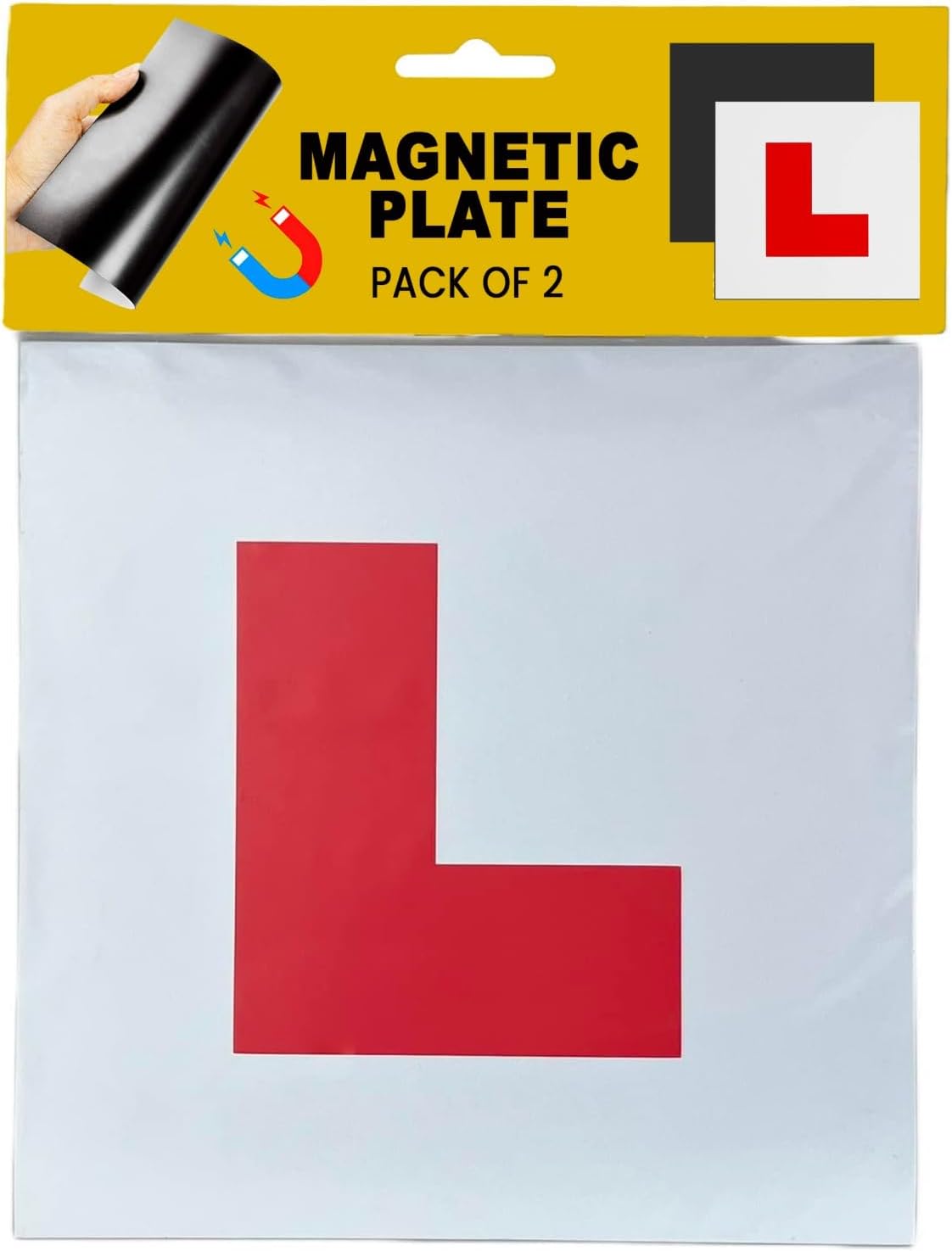 K-MART Extra Stong 2 Pack L Plates Magnetic For Car, Extra Thick Learner Plates Magnetic, No Melting No Blow Off Easy To Move Without Scratching Painting Off