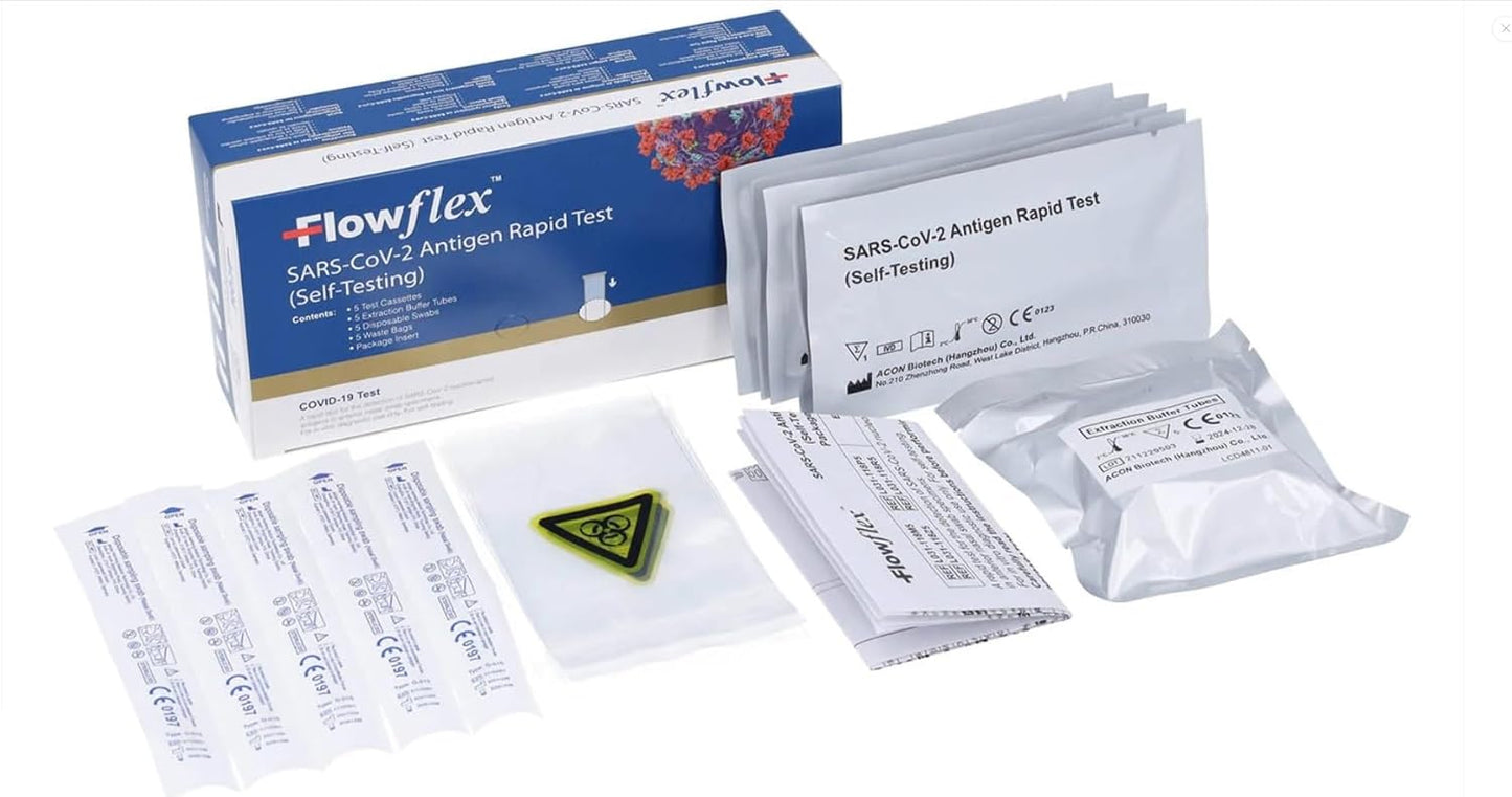 Home Test Kit For SARS-CoV-2 Self-Care | Effortless Self-Testing Using Lateral Flow Tests | Rapid Results Within 15 Minute | Detection Of SARS-CoV-2 Antigen | Non-Invasive Nasal Swab | (5)