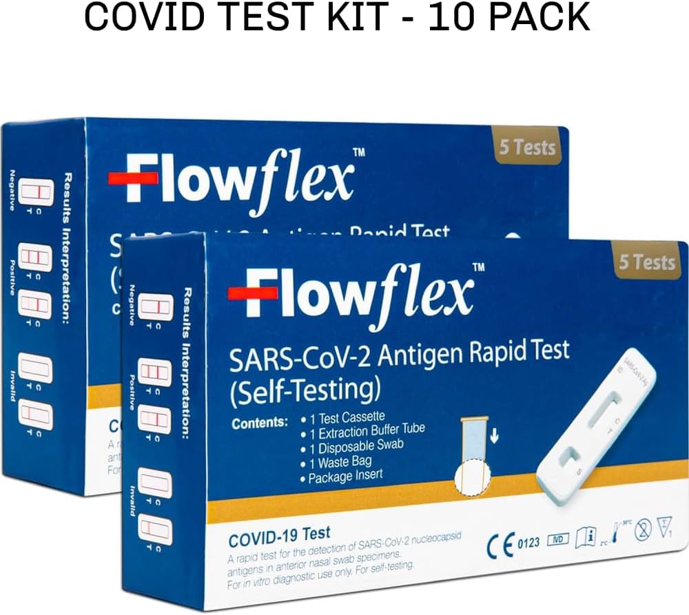 Home Test Kit For SARS-CoV-2 Self-Care | Effortless Self-Testing Using Lateral Flow Tests | Rapid Results Within 15 Minute | Detection Of SARS-CoV-2 Antigen | Non-Invasive Nasal Swab | (10)