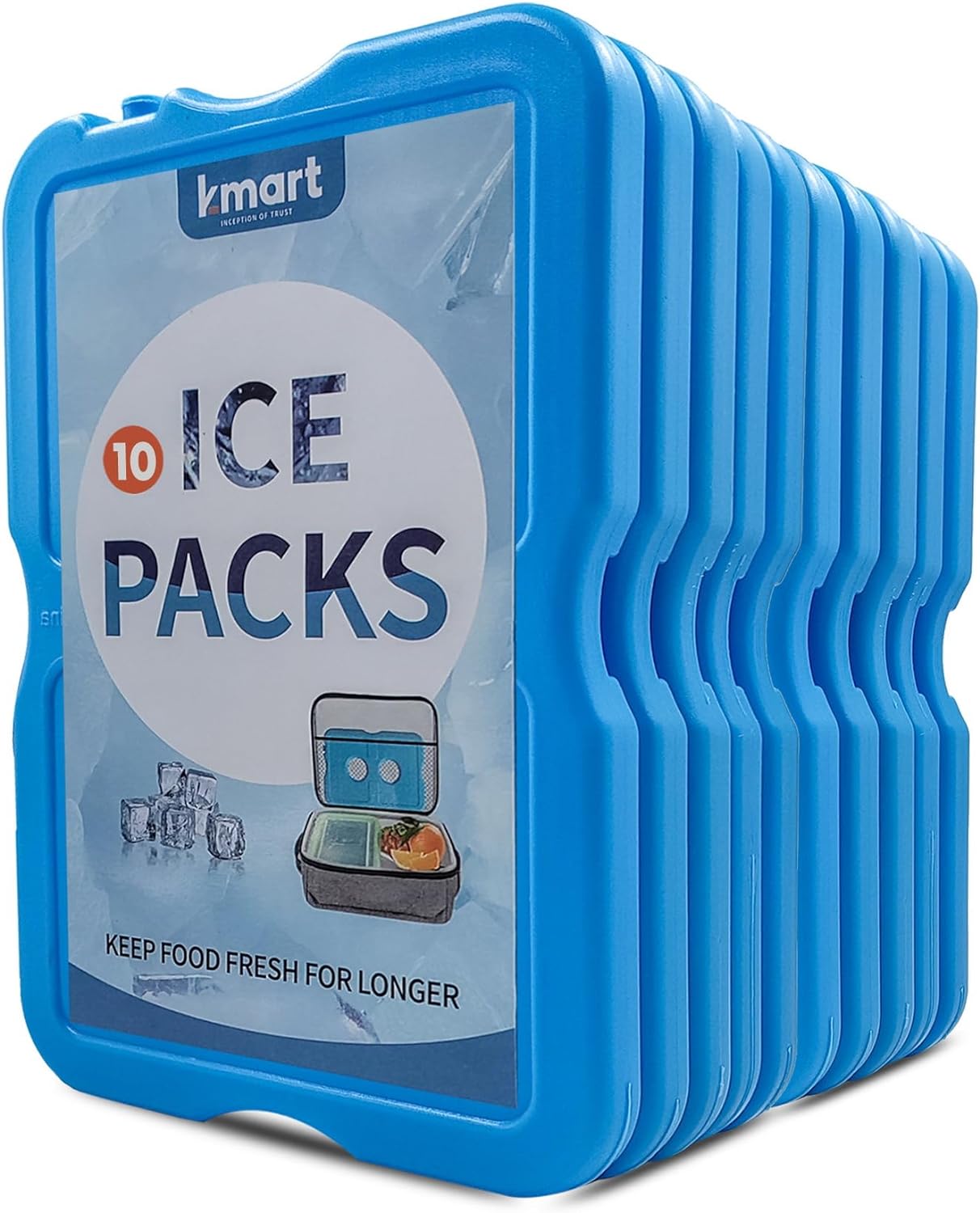 K-MART Ice Packs for cool box - Slim, Reusable & BPA-Free Freezer Blocks | Long-Lasting, Quick Freeze | Perfect for Picnic, Camping, Beach & Outdoor Sports