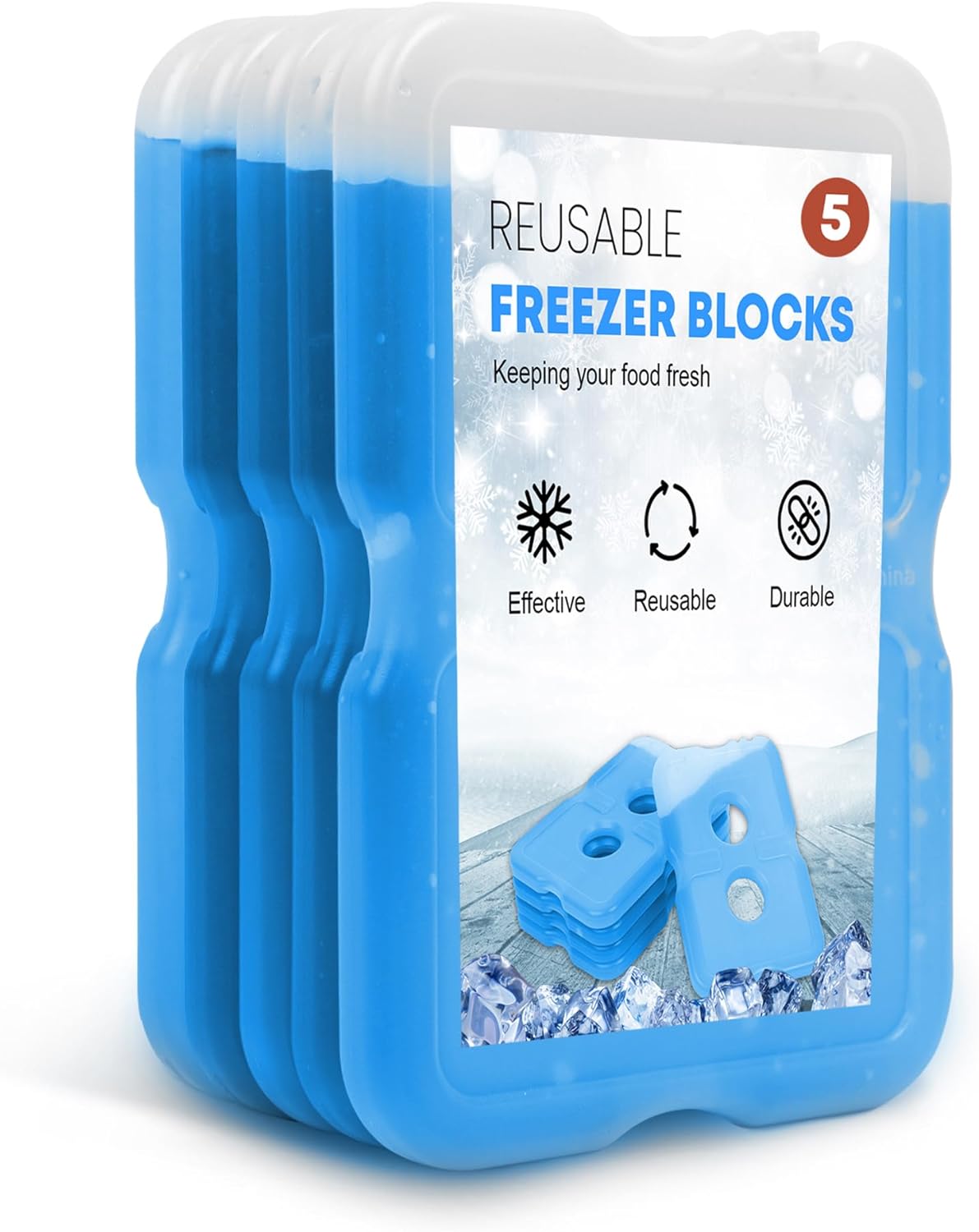 K-MART Original Cool Pack - Slim & Long-Lasting Reusable Ice Pack Freezer Blocks for Coolers, Lunch Boxes, Beach, Camping, Fishing - Cooler Accessories for Fresh & Cold Food Storage