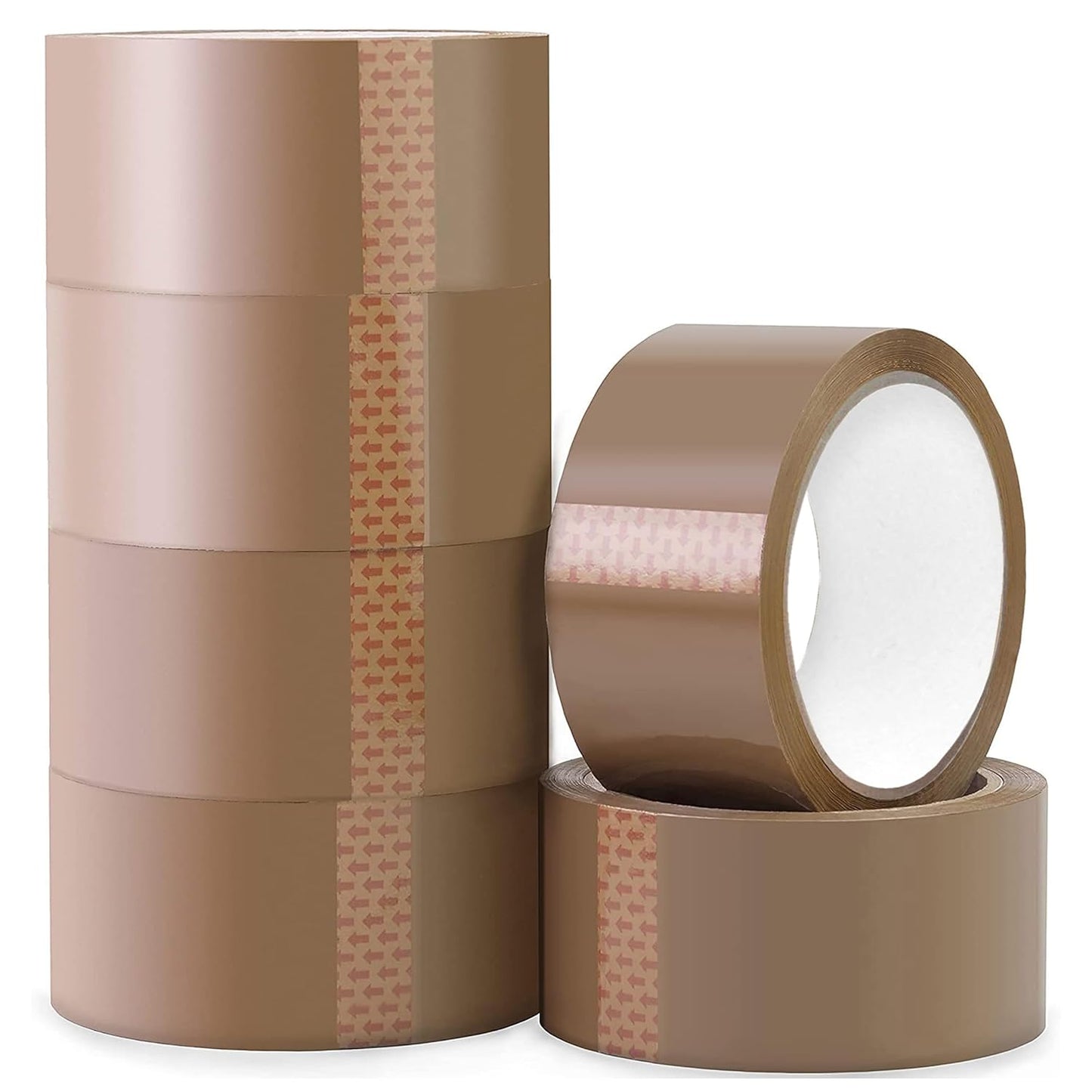 K-MART Packaging Tape, Industrial Duty Brown Parcel Tape 6 Rolls With Low Noise - 48mm X 66m, Secure Sticky Brown Tape For Box Packaging, Moving Boxes, Packing Tape Strong For Moving House