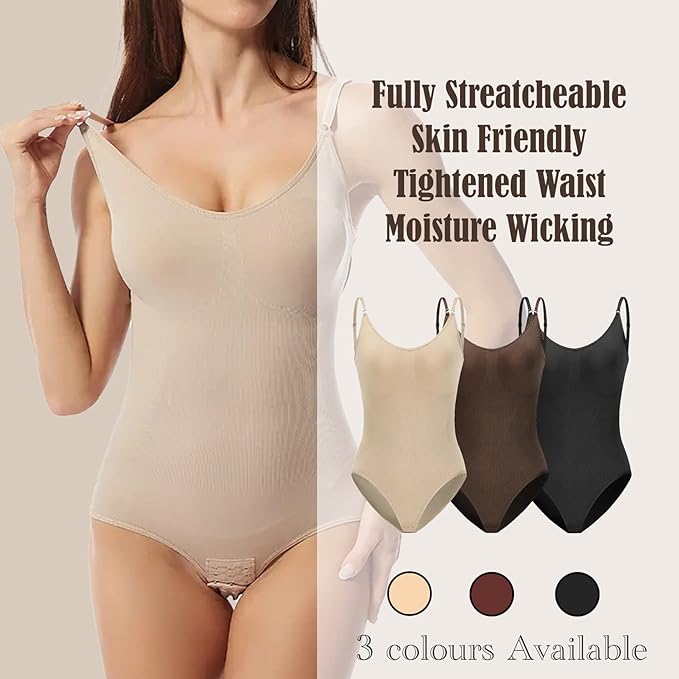 K-MART 2 Pack Bodysuit for Women Shapewear for tummy control Shaping Bodysuit Body Shaper Thong Adjustable Shoulder Straps