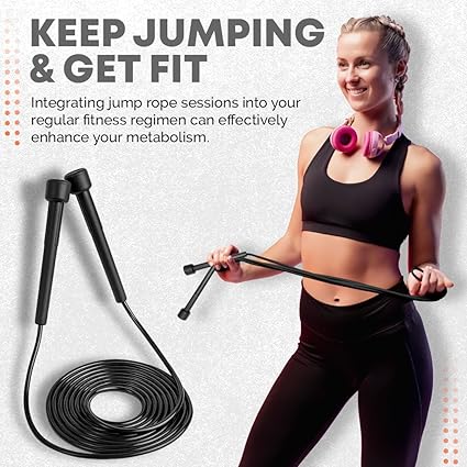 K-Mart Skipping Rope Kids, Jump Rope Ergonomic and Anti-Slip Conical Handle, Skipping Ropes for adults Fitness, Speed Rope Best for Workout at Home, Boxing, GYM, and Garden