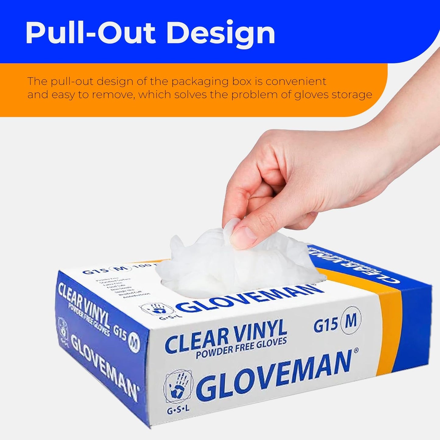 K-MART Gloveman Clear Vinyl Gloves (Box of 100)