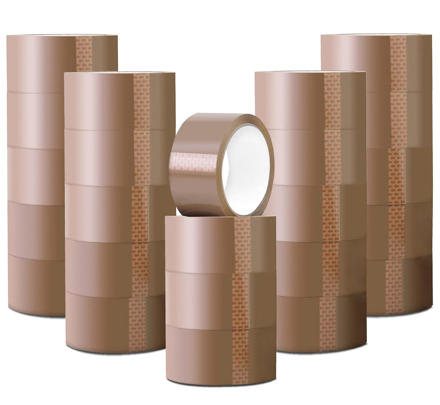 K-MART Packaging Tape, Industrial Duty Brown Parcel Tape 6 Rolls With Low Noise - 48mm X 66m, Secure Sticky Brown Tape For Box Packaging, Moving Boxes, Packing Tape Strong For Moving House