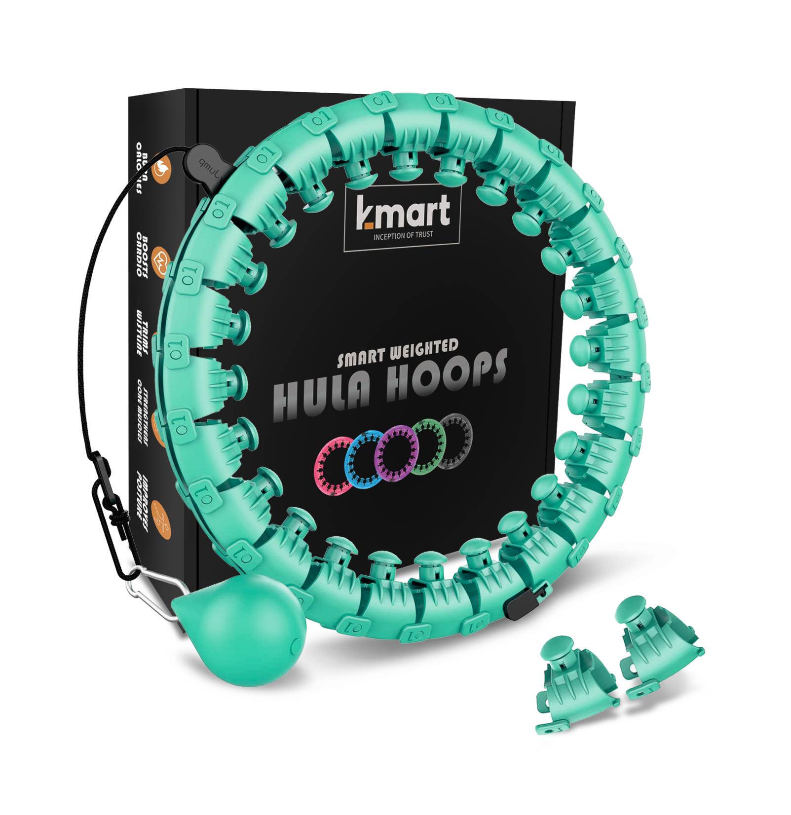 Green K-Mart Smart Weighted Hula Hoop